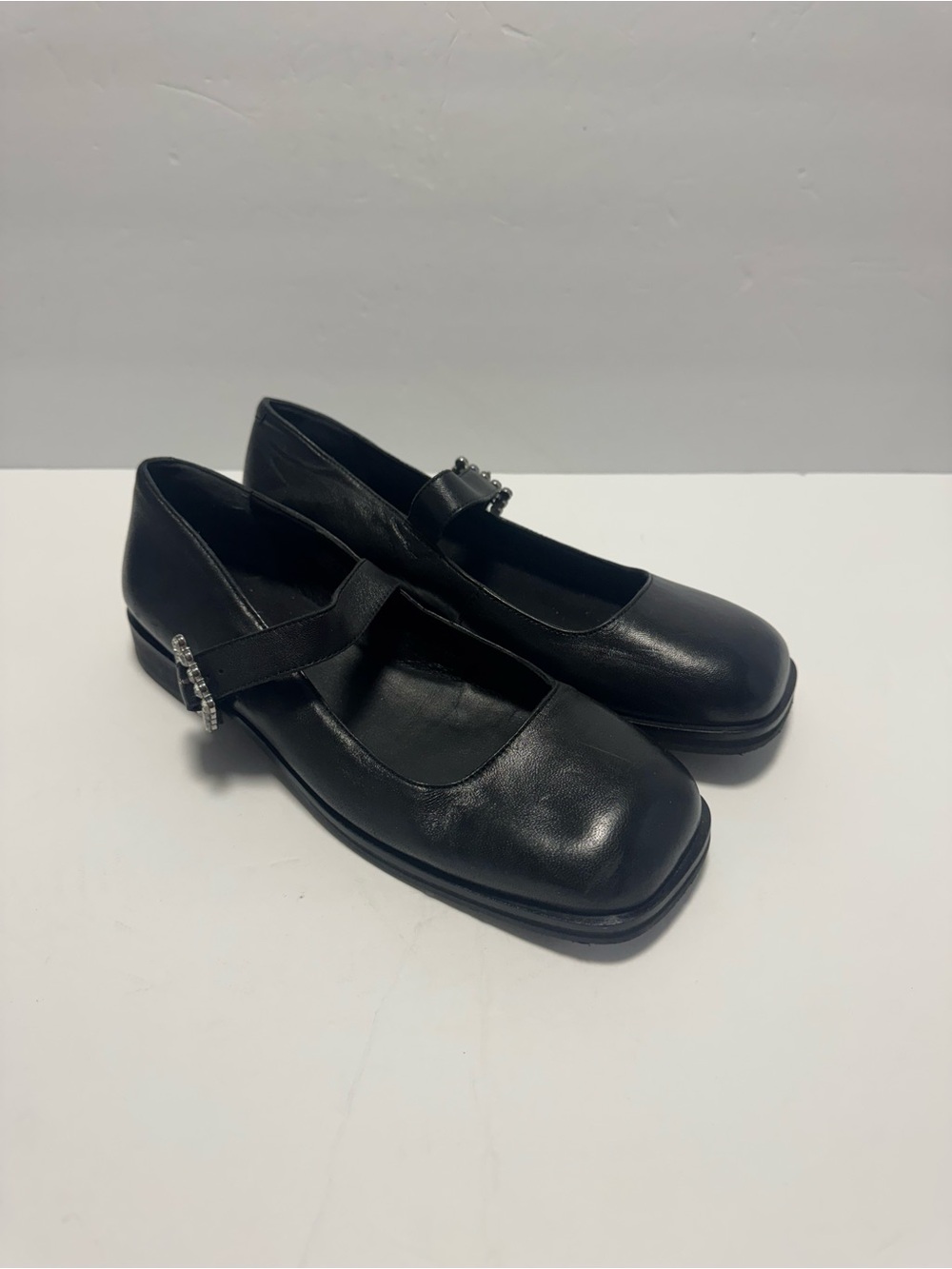 Free People Women’s Rumor Diamanté Mary Jane Loafers Leather Size 9